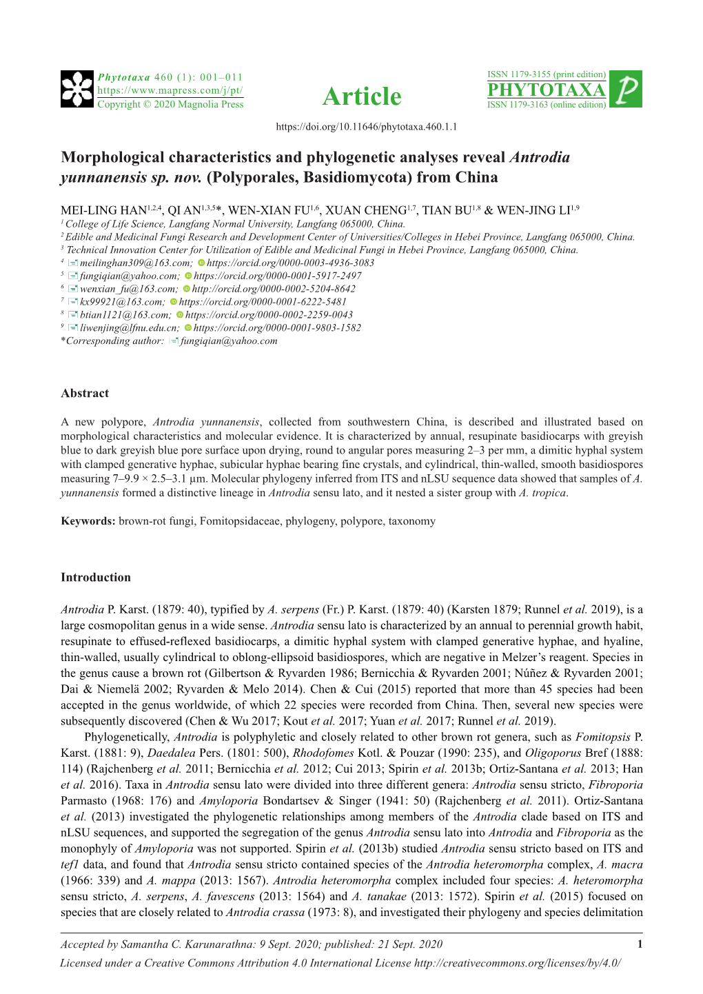 (Polyporales, Basidiomycota) from China