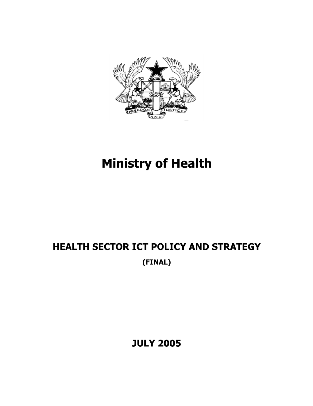 Health Sector Ict Policy and Strategy (Final)
