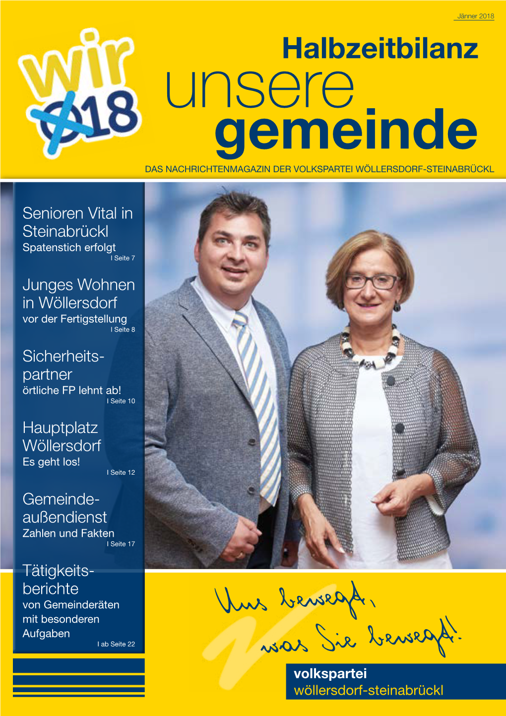 Gemeinde DAS NACHRICHTENMAGAZIN DER VOLKSPARTEI WÖLLERSDORF-STEINABRÜCKL