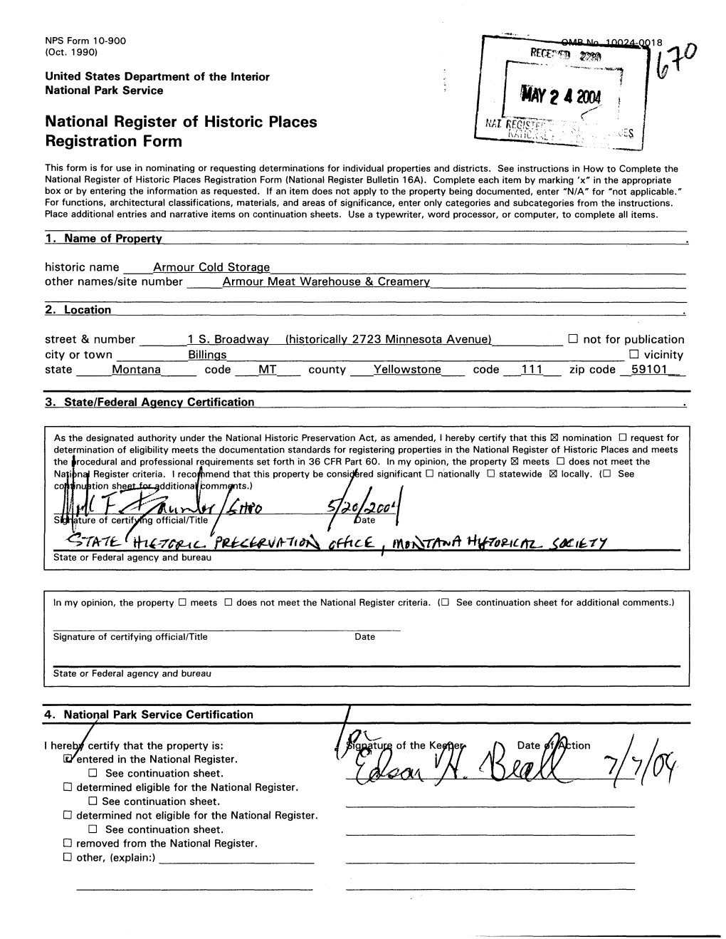 National Register of Historic Places Registration Form