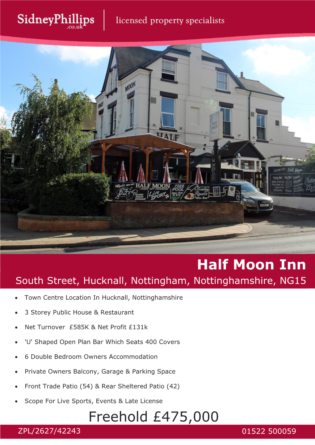 Half Moon Inn Freehold £475,000