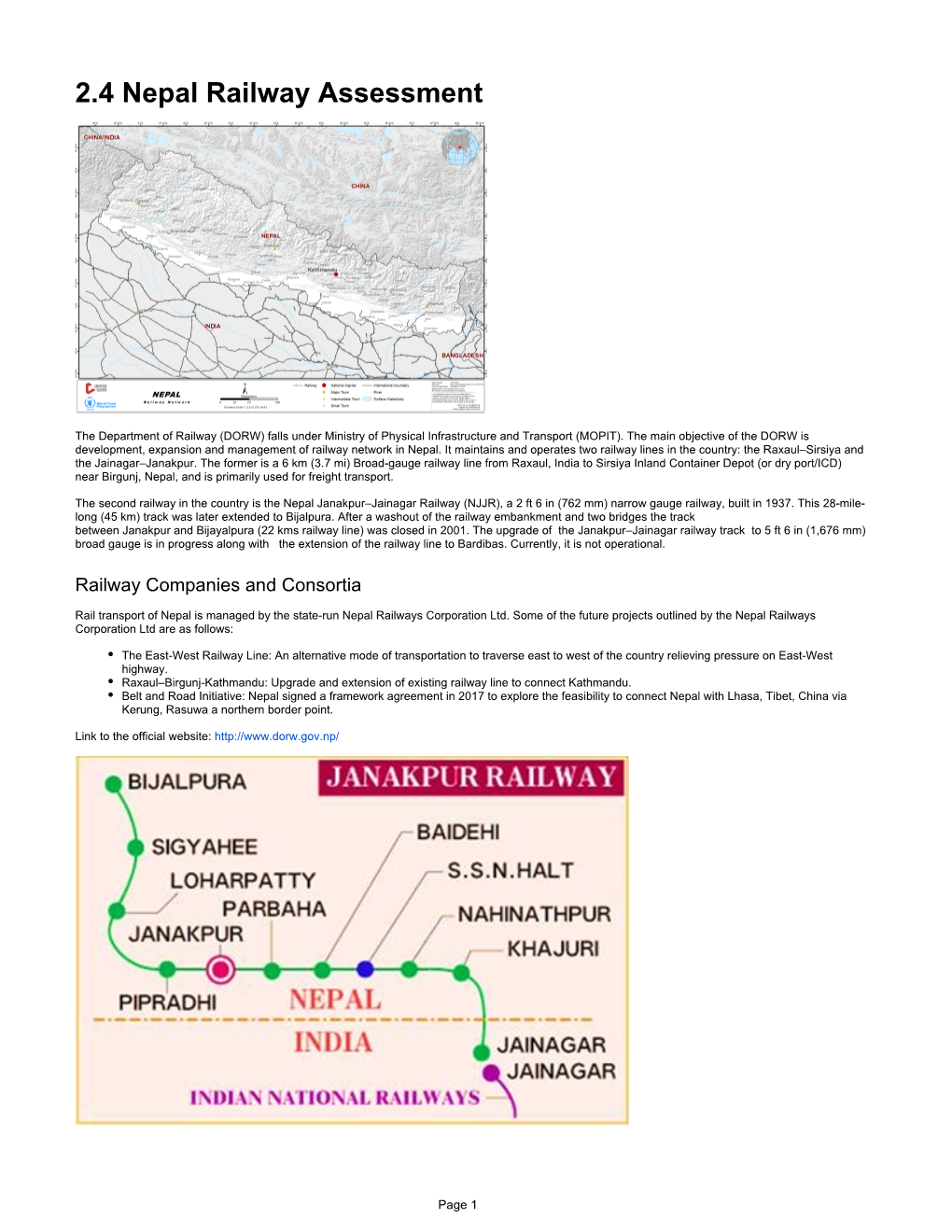 2.4 Nepal Railway Assessment