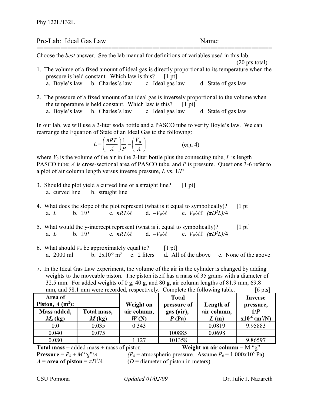 Pre-Lab: Electric Fields