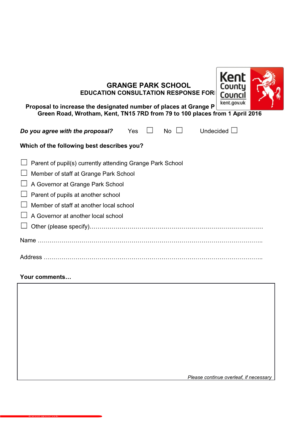 Education Consultation Response Form