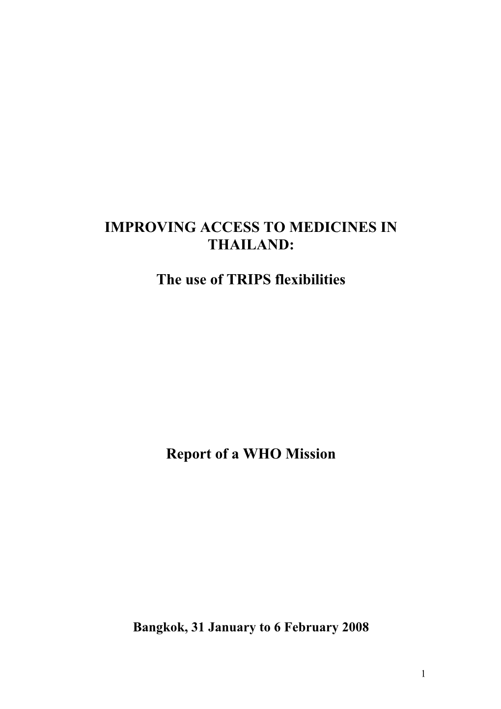 Improving Access to Essential Medicines in Thailand