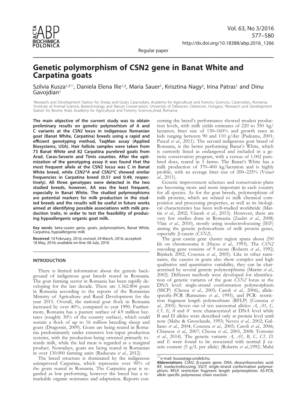 Printz C, Medrano JF, Mercier JC (1999) a Single Nucleo- 10.3168/Jds.2008-1228