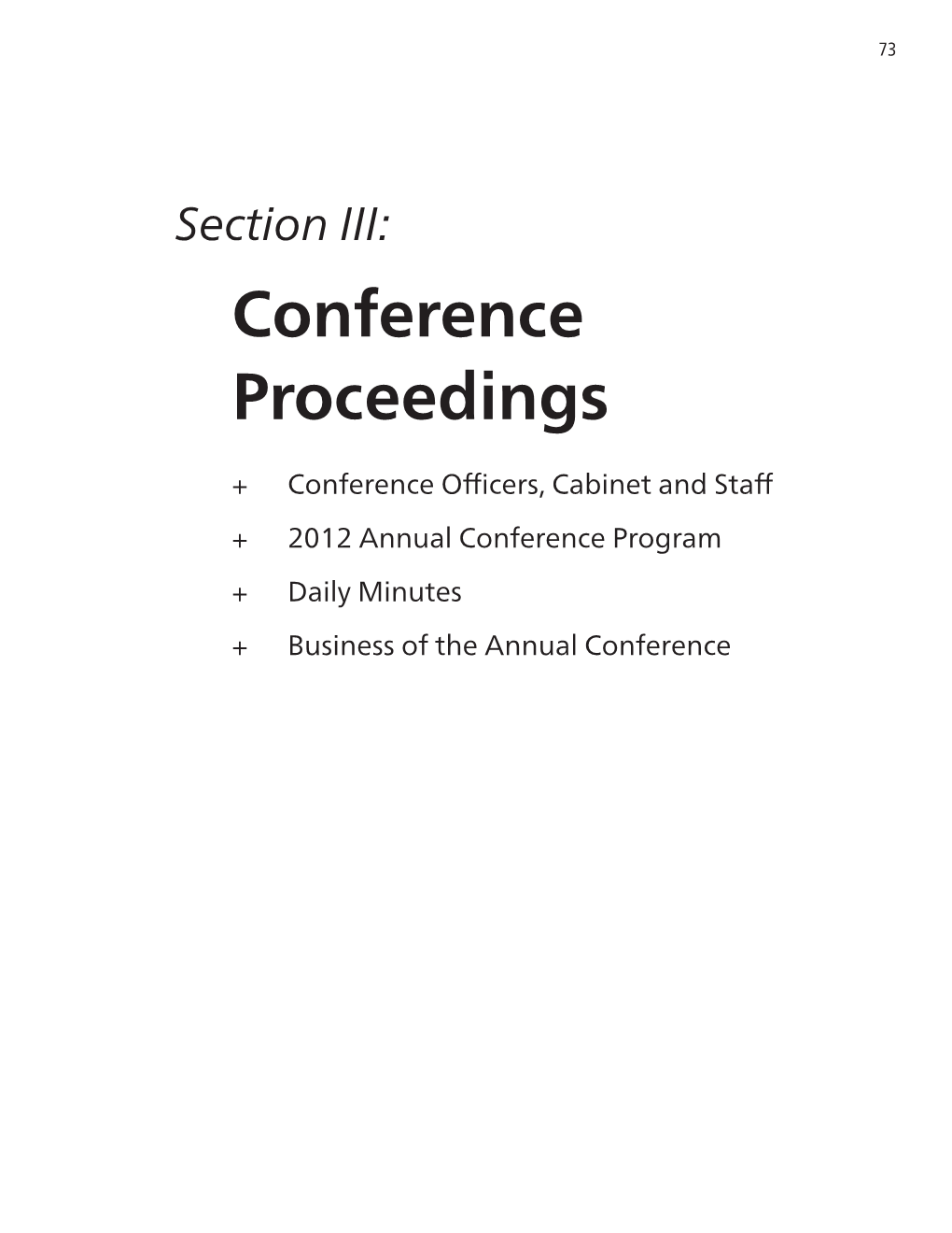 Conference Proceedings