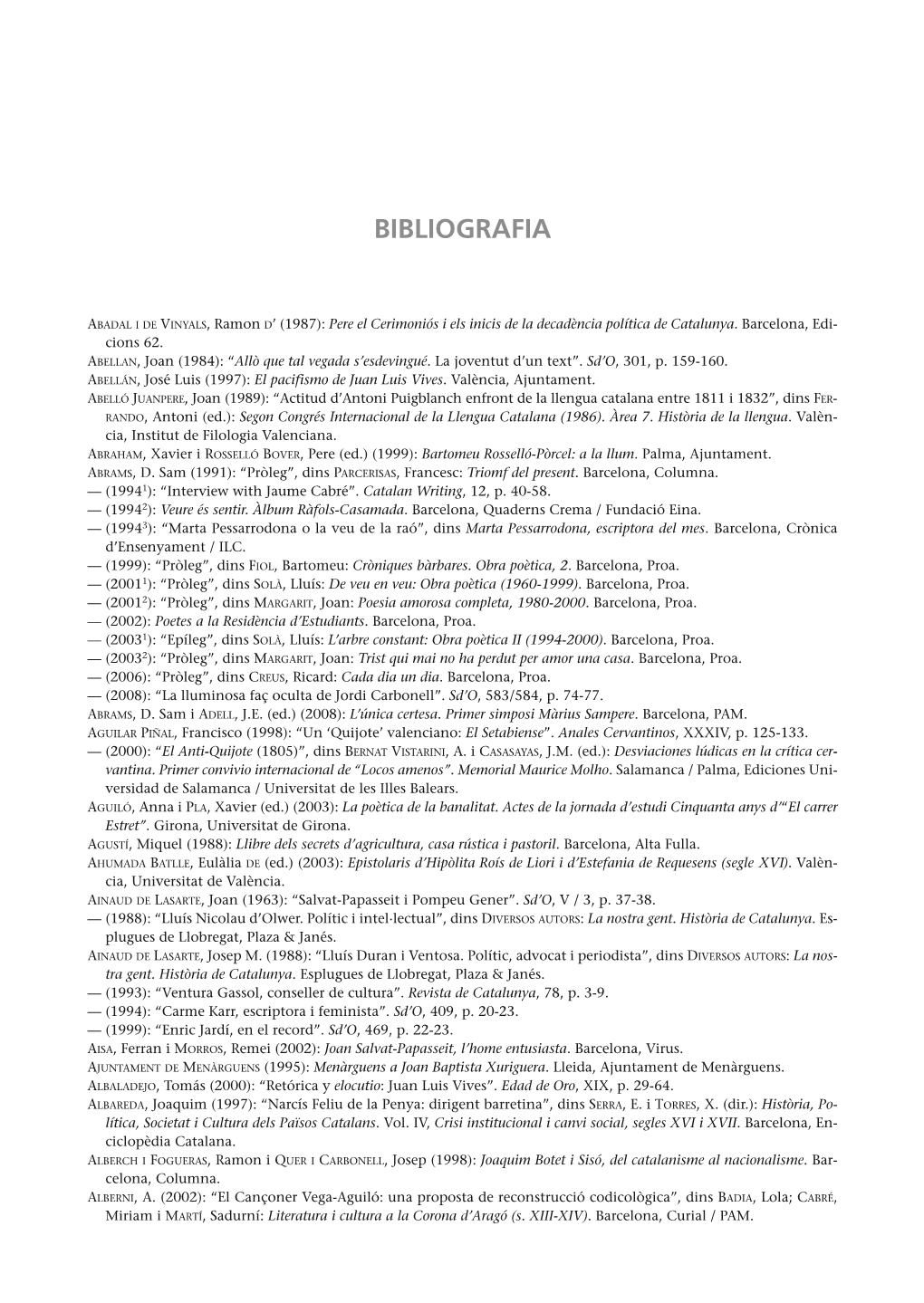 Bibliografia General