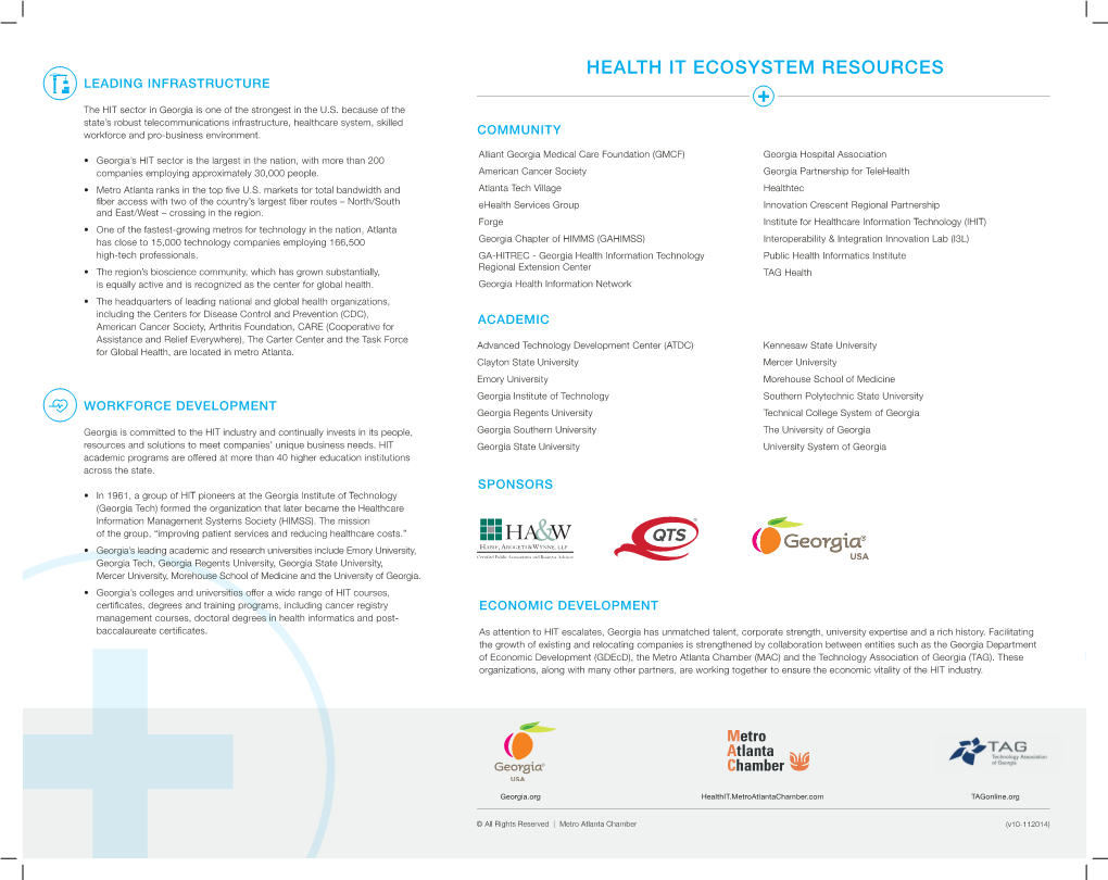 Health It Ecosystem Resources Leading Infrastructure