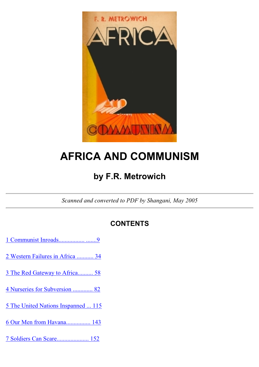 Africa and Communism