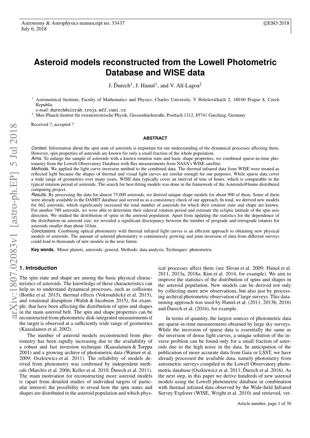 Asteroid Models Reconstructed from the Lowell Photometric Database and WISE Data