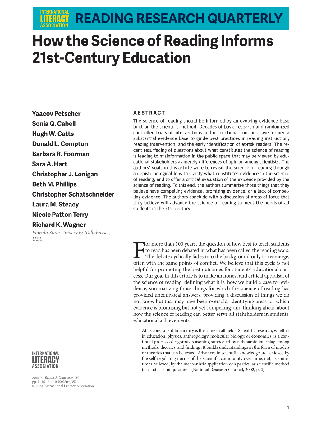 How the Science of Reading Informs 21St‐Century Education