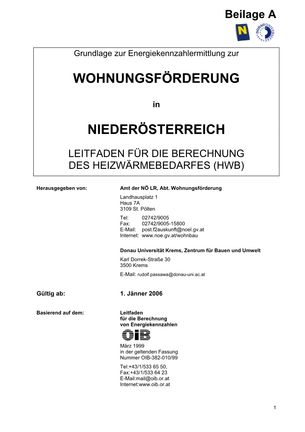 Wohnungsförderung Niederösterreich