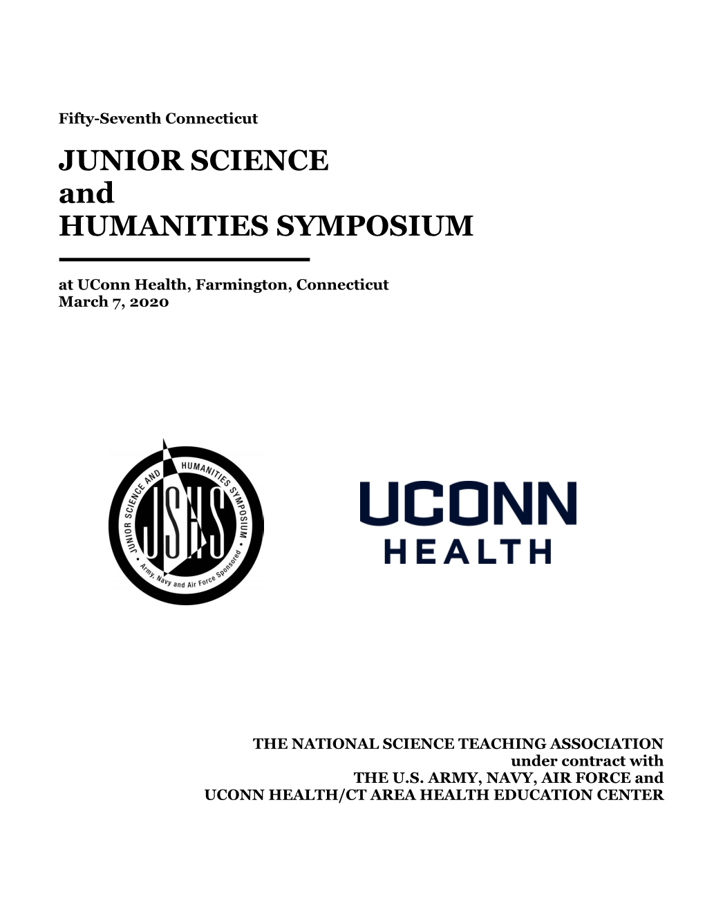 JUNIOR SCIENCE and HUMANITIES SYMPOSIUM