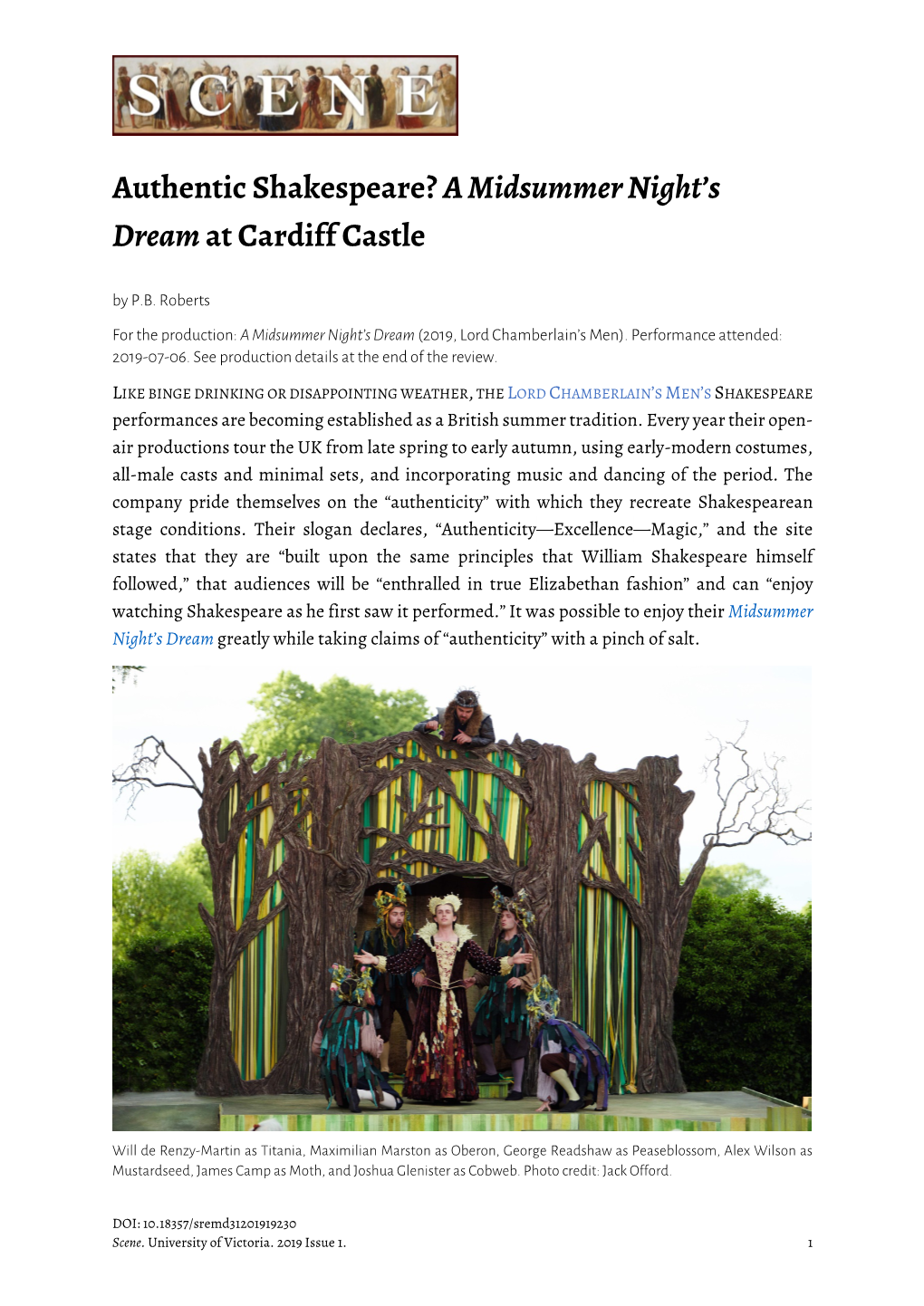 Authentic Shakespeare? a Midsummer Night's Dreamat Cardiff