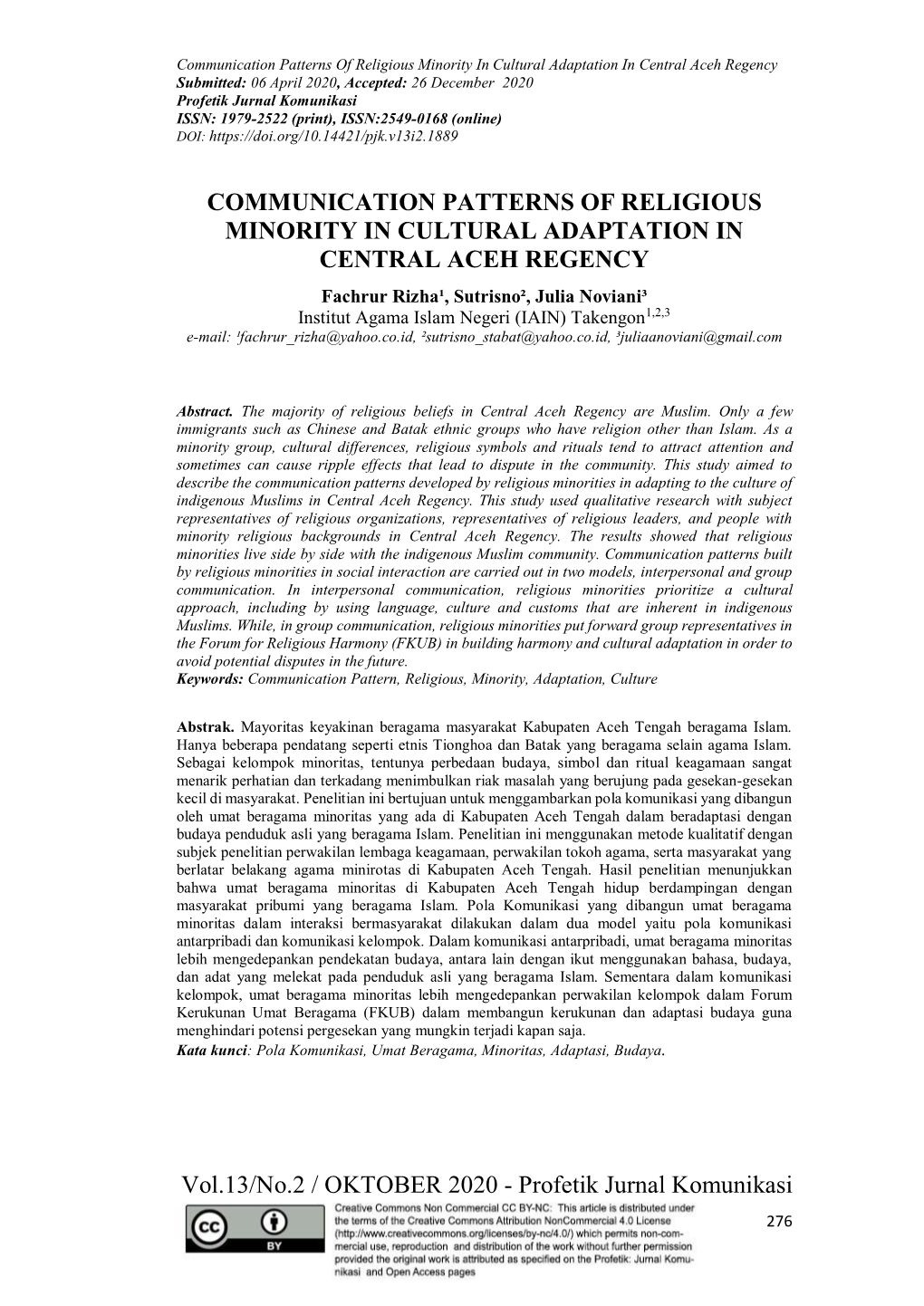 Communication Patterns of Religious