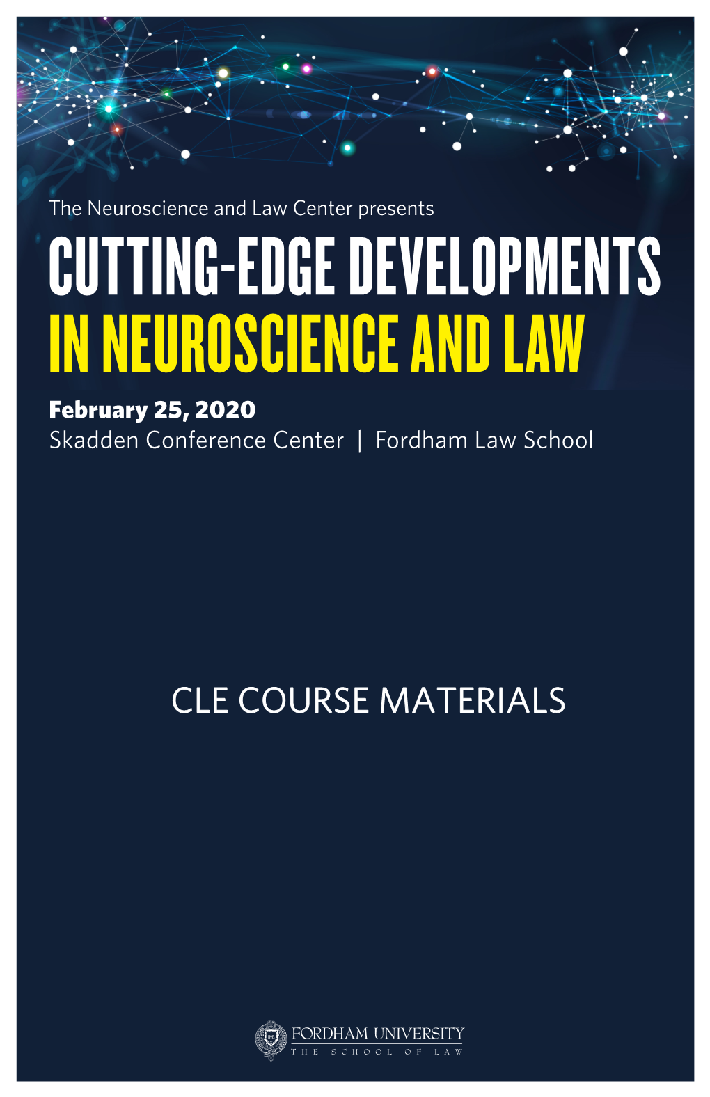 CLE COURSE MATERIALS Table of Contents