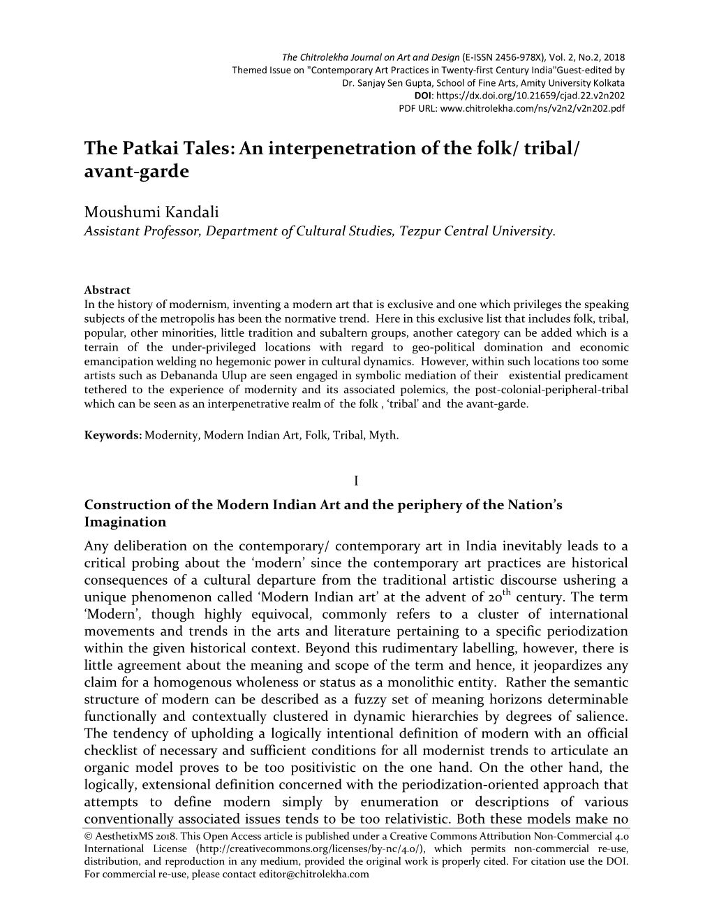 The Patkai Tales: an Interpenetration of the Folk/ Tribal/ Avant-Garde