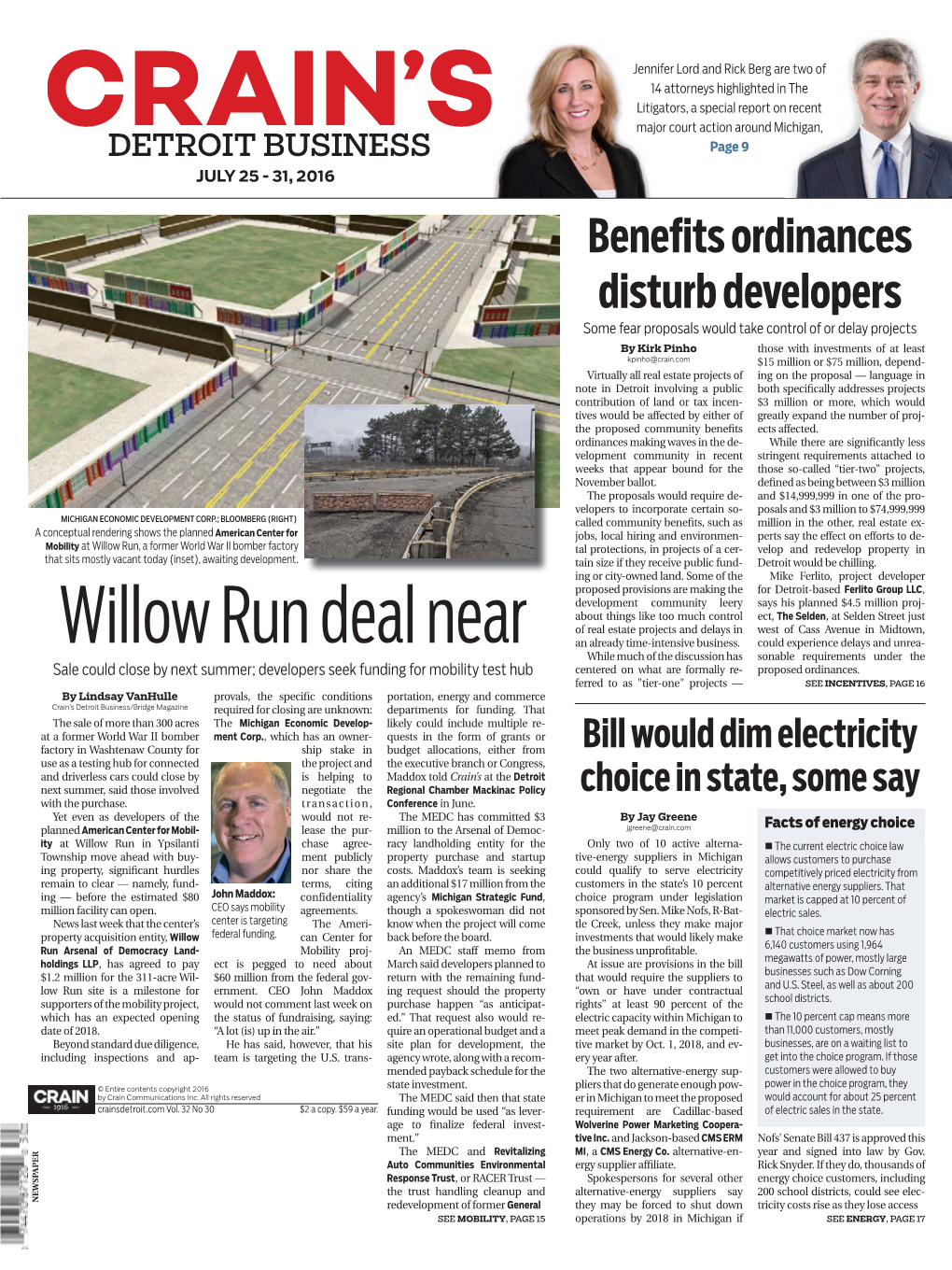 Willow Run Deal Near an Already Time-Intensive Business