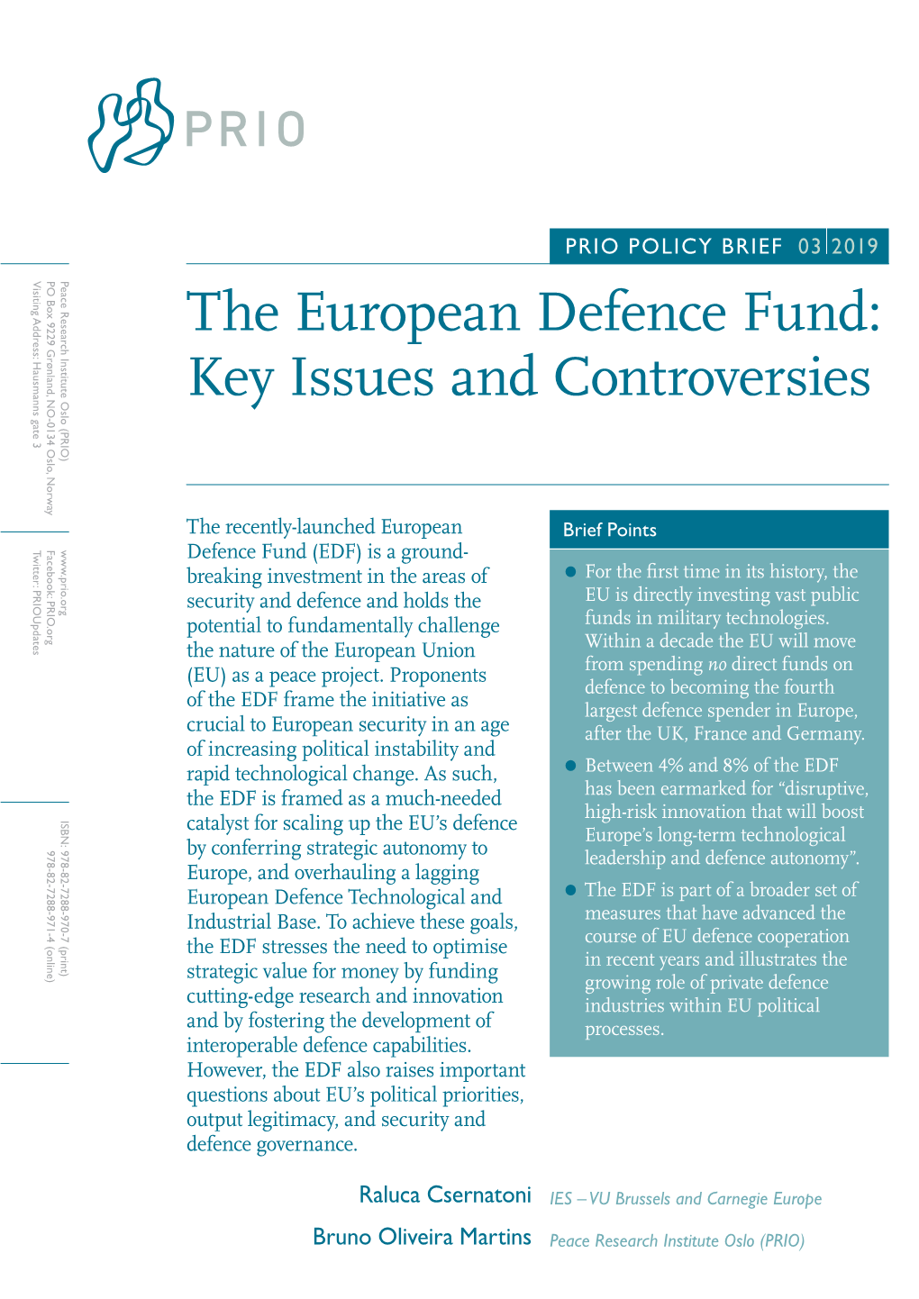 The European Defence Fund: Fund: Defence the European