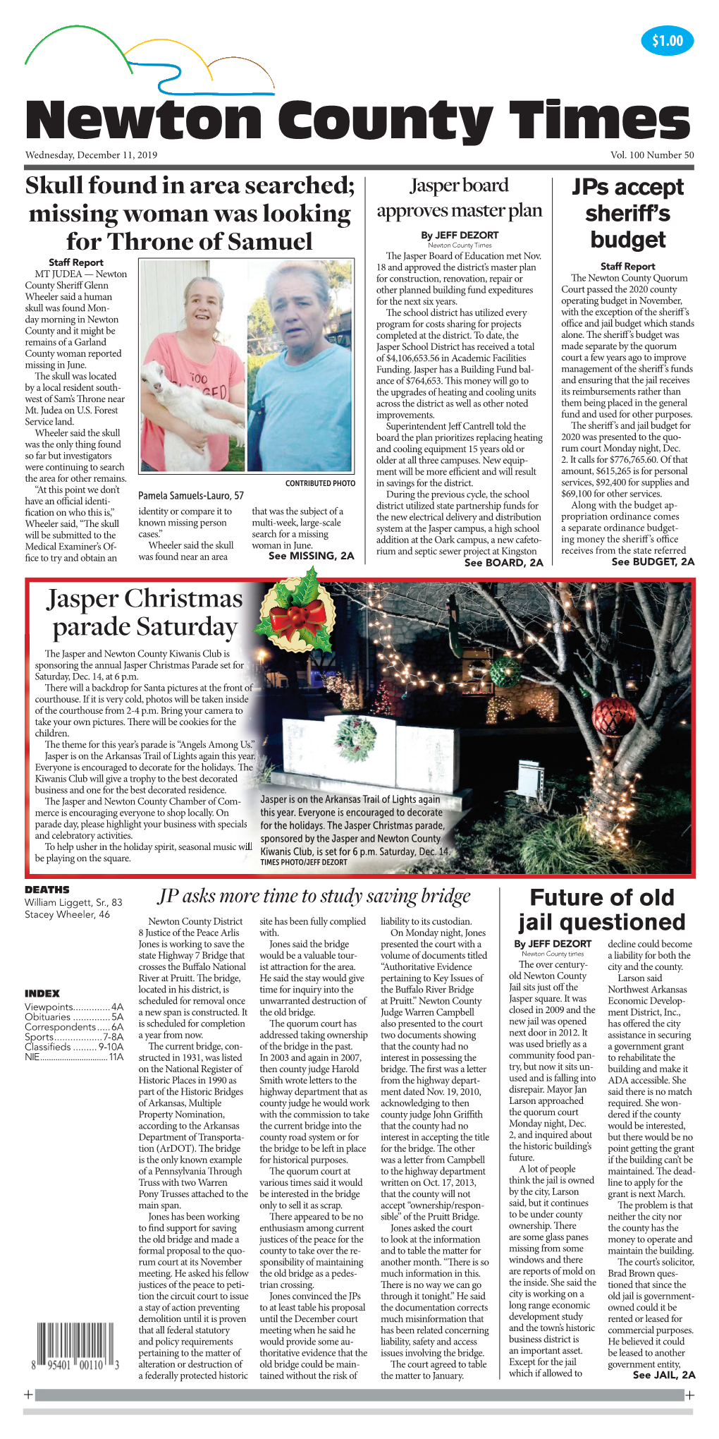 Newton County Times Wednesday, December 11, 2019 Vol