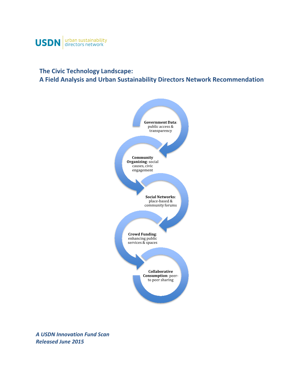 The Civic Technology Landscape: a Field Analysis and Urban Sustainability Directors Network Recommendation