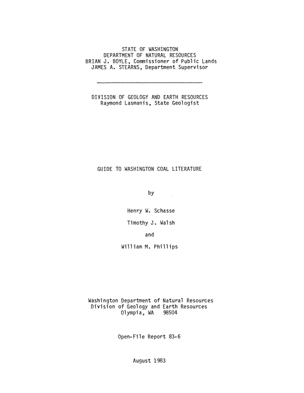 Washington Division of Geology and Earth Resources Open File Report 81-6, 30 P