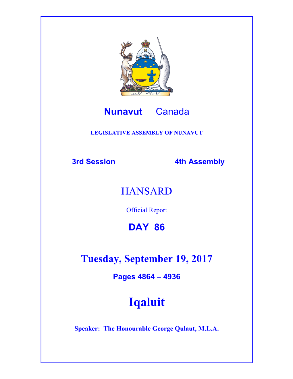 Nunavut Hansard 4864