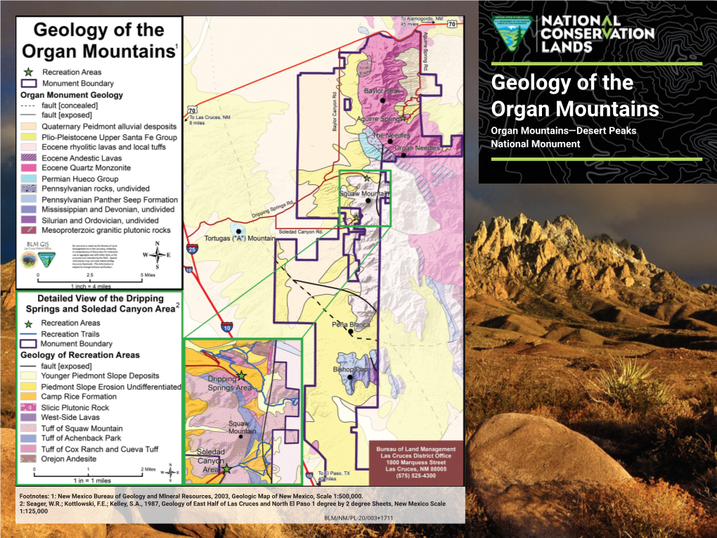 Geology of the Organ Mountains Organ Mountains—Desert Peaks National Monument