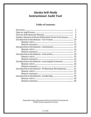 Alaska Instructional Audit Self Assessment