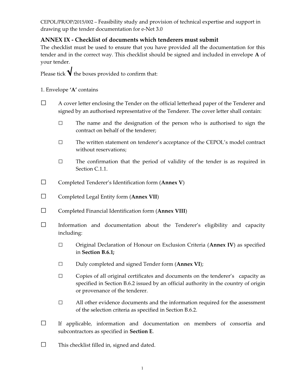 ANNEX II TECHNICAL PROPOSAL FORM (For Lot 1 Professional Support Staff)