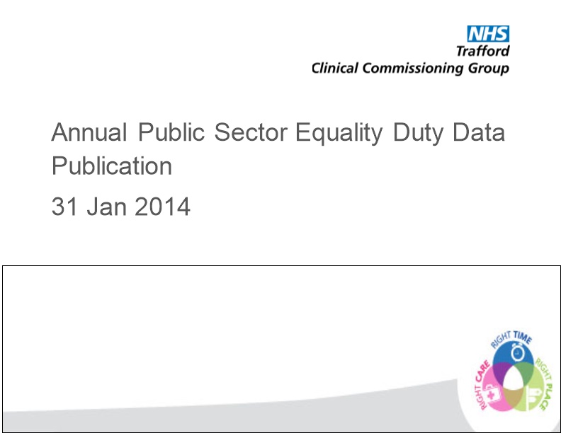 Annual Public Sector Equality Duty Data Publication