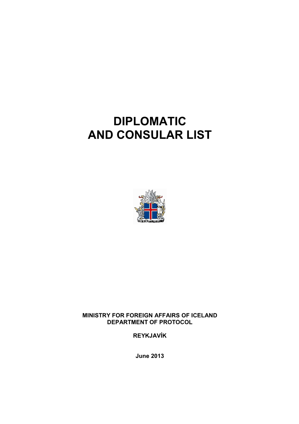 Diplomatic List June 2013