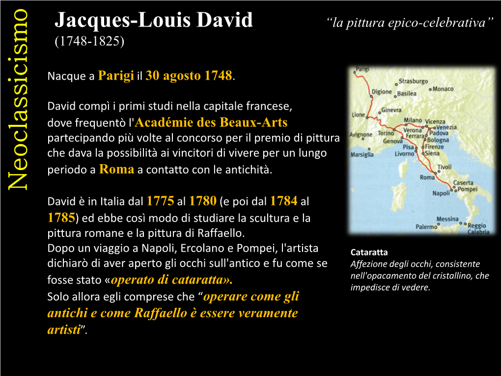 Jacques-Louis David “La Pittura Epico-Celebrativa” (1748-1825)