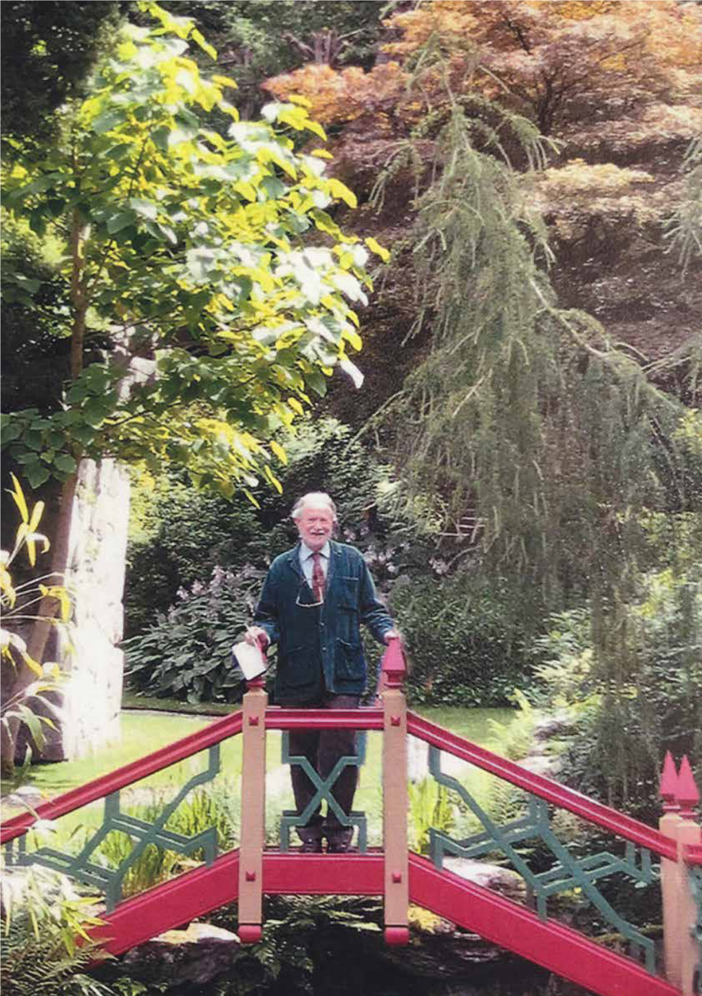 Christopher Thacker on the Chinese Bridge at Biddulph Grange in Staffordshire