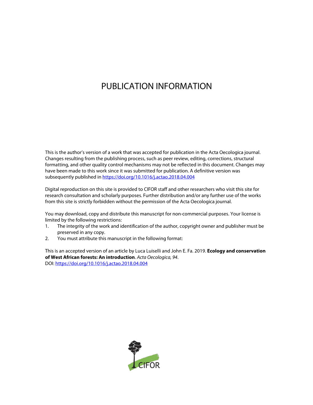 Publication Information