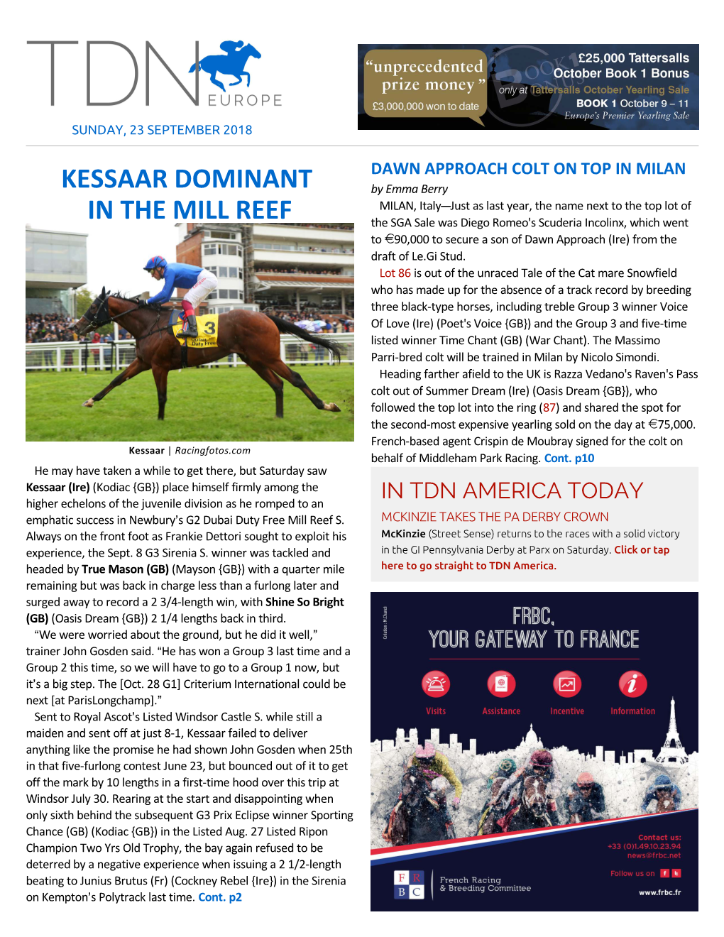 Kessaar Dominant in the Mill Reef