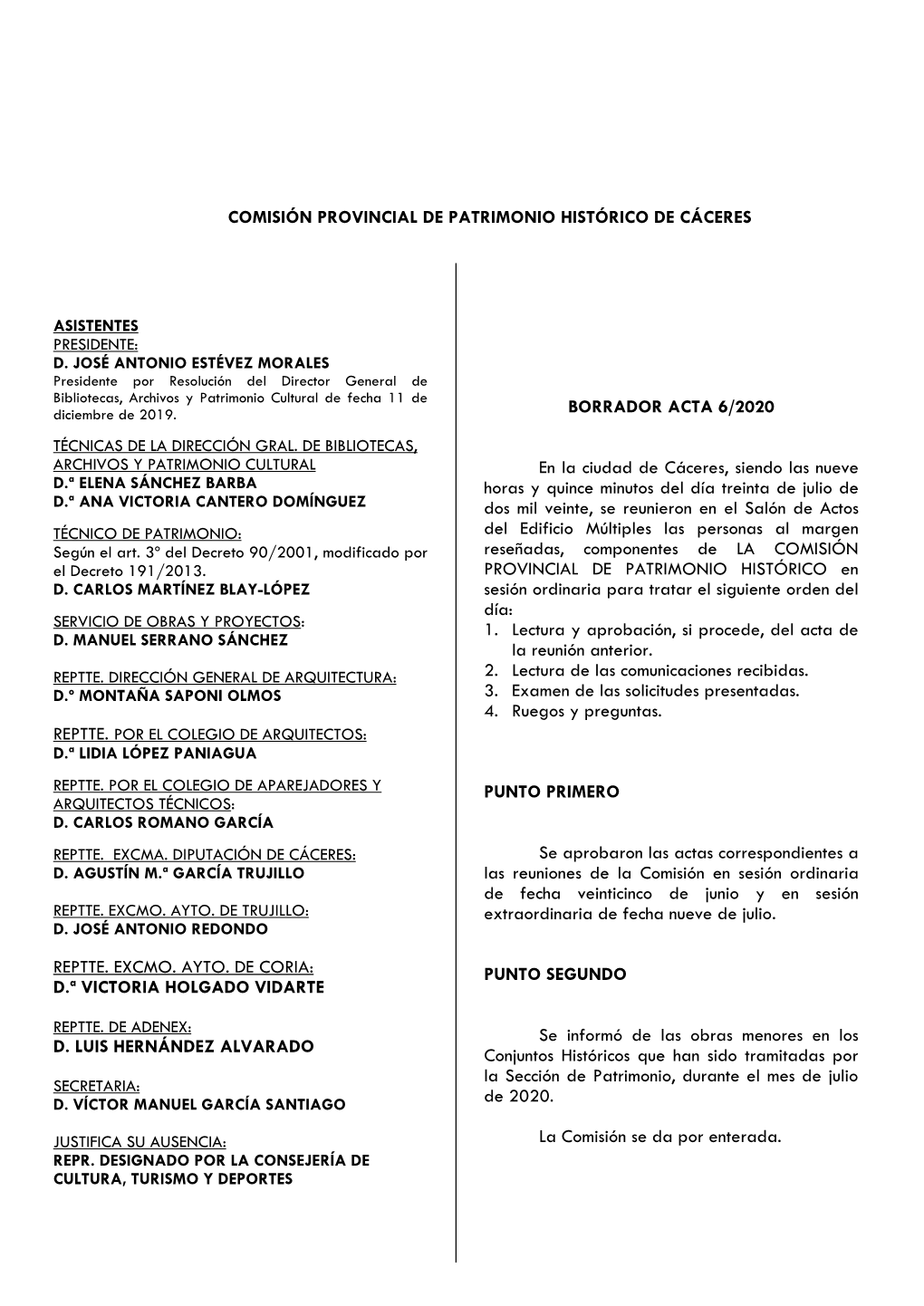 Comisión Provincial De Patrimonio Histórico De Cáceres