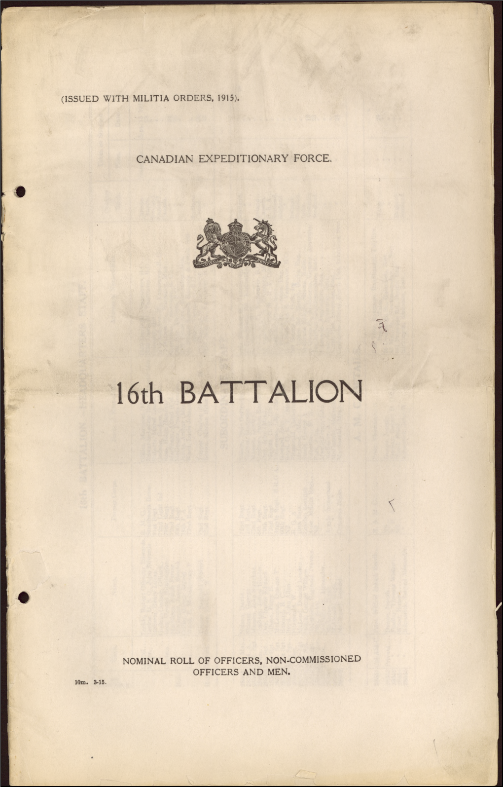 16Th BATTALION