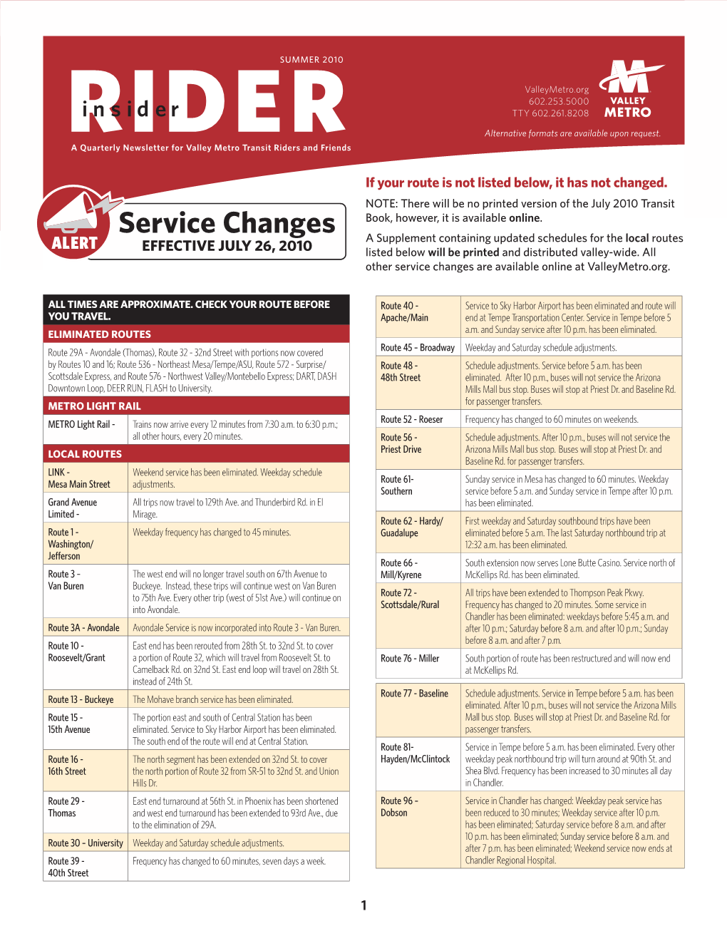 Service Changes Book, However, It Is Available Online