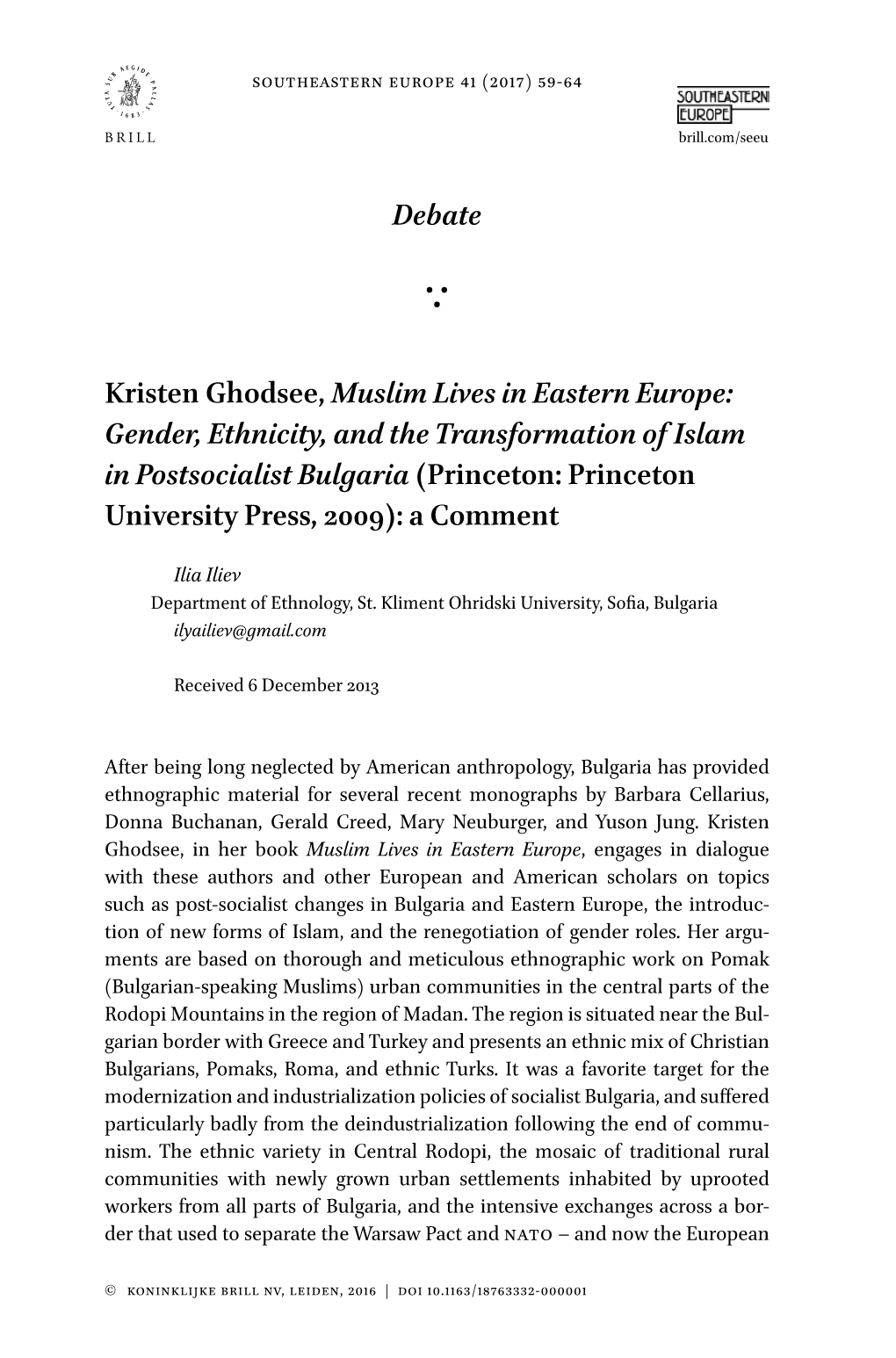 Debate Kristen Ghodsee, Muslim Lives in Eastern Europe