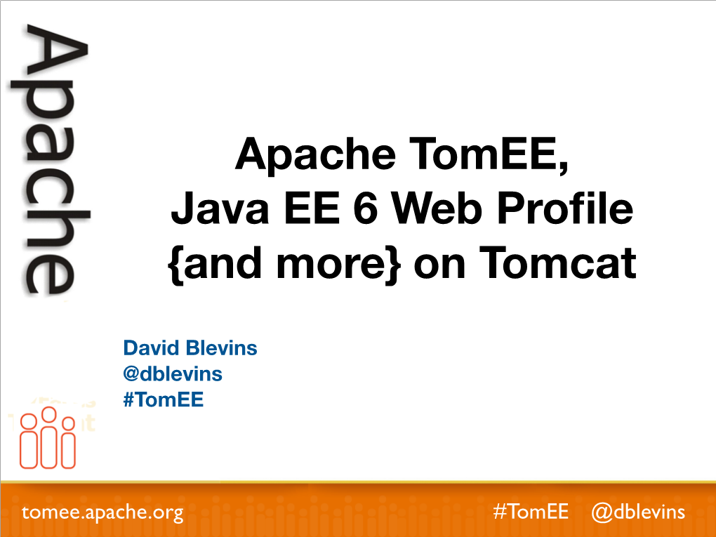 Apache Tomee, Java EE 6 Web Profile