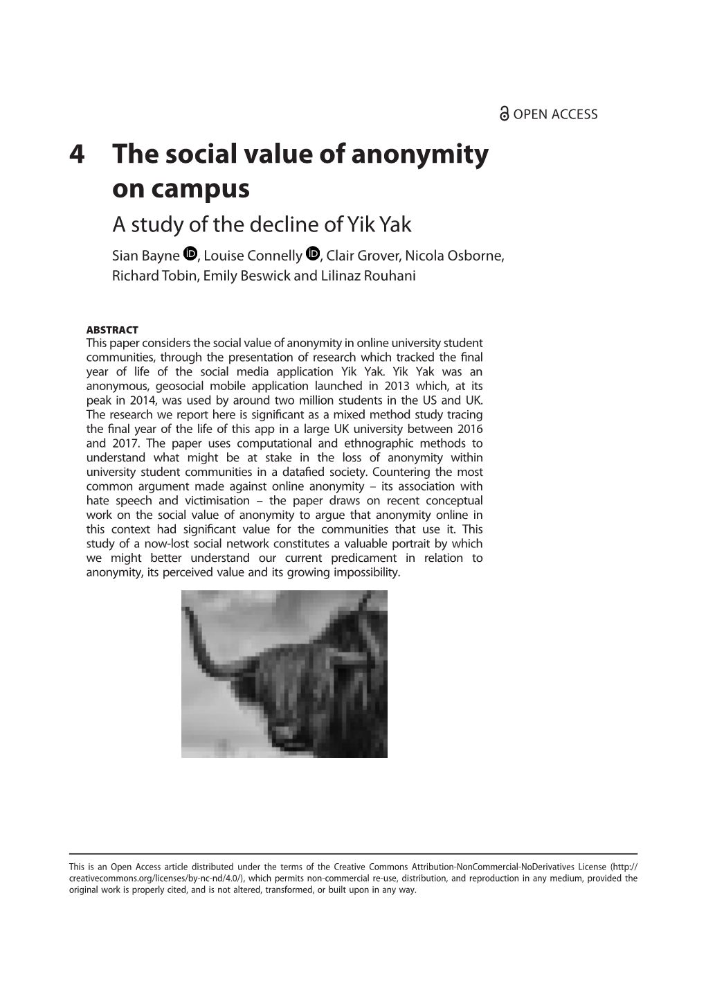 4 the Social Value of Anonymity on Campus