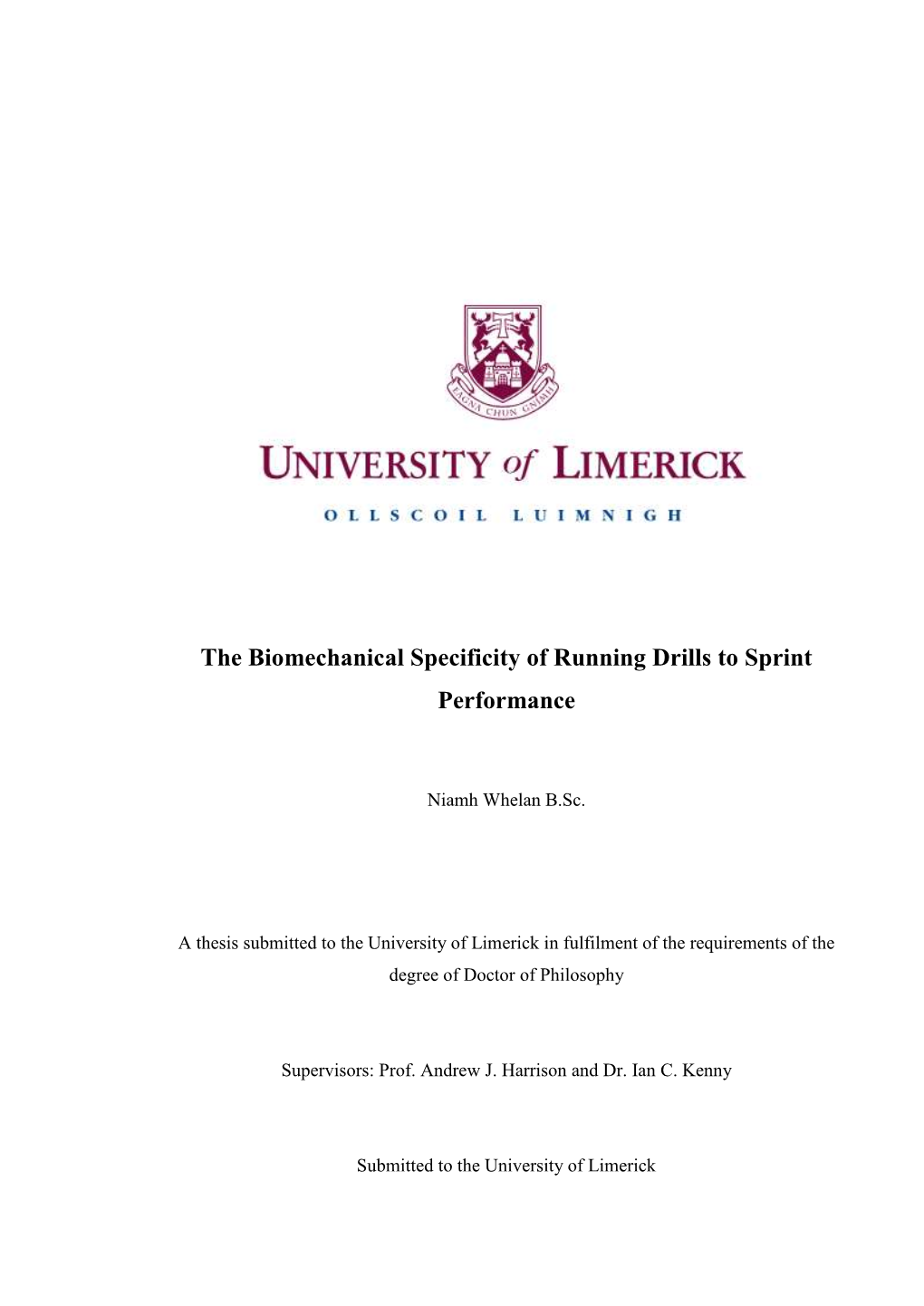 The Biomechanical Specificity of Running Drills to Sprint Performance