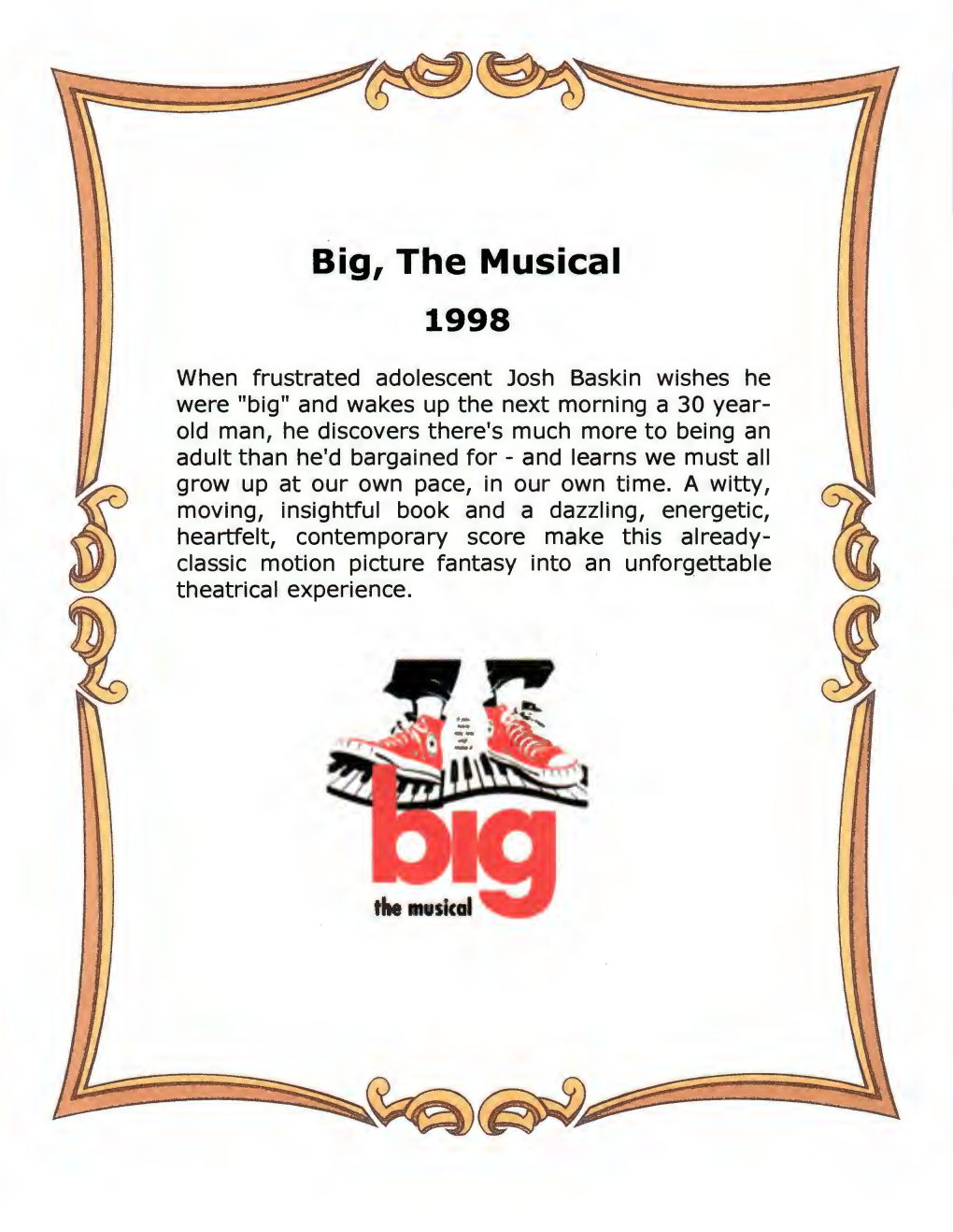 Big, the Musical 1998