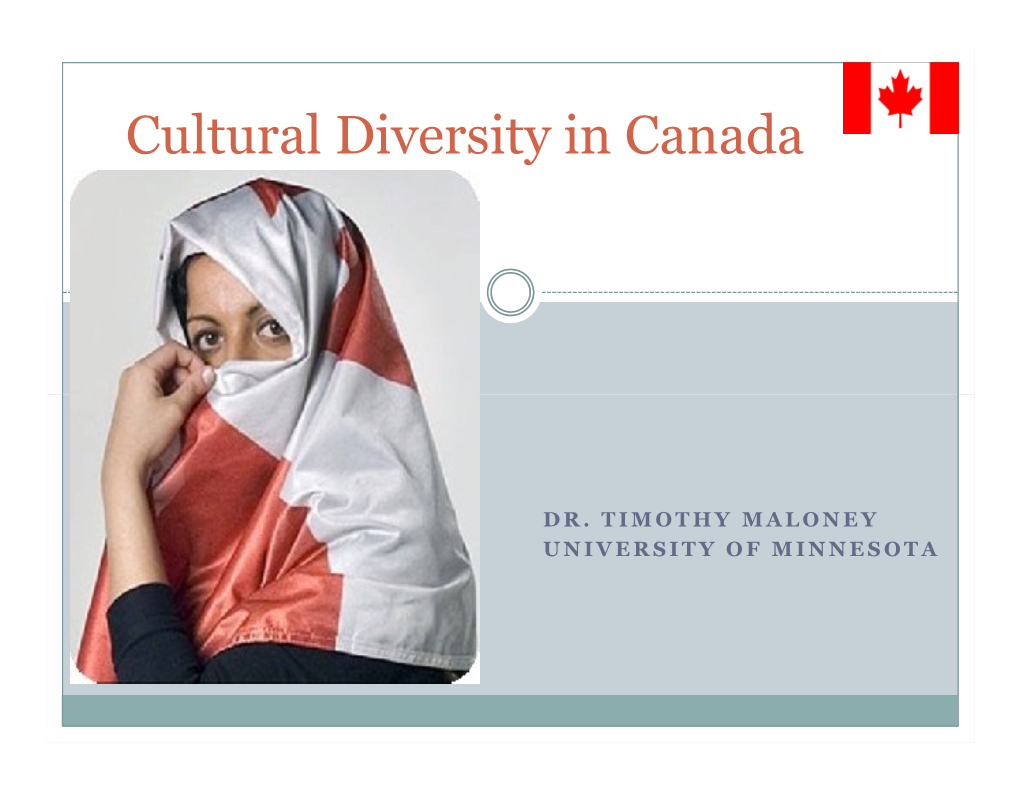 Cultural Diversity in Canada