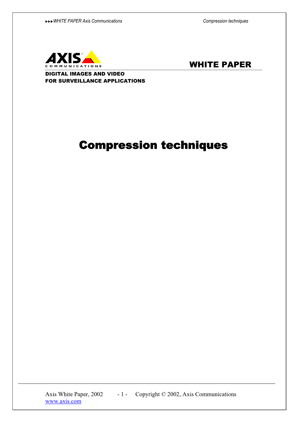 Video Compression White Paper 2002