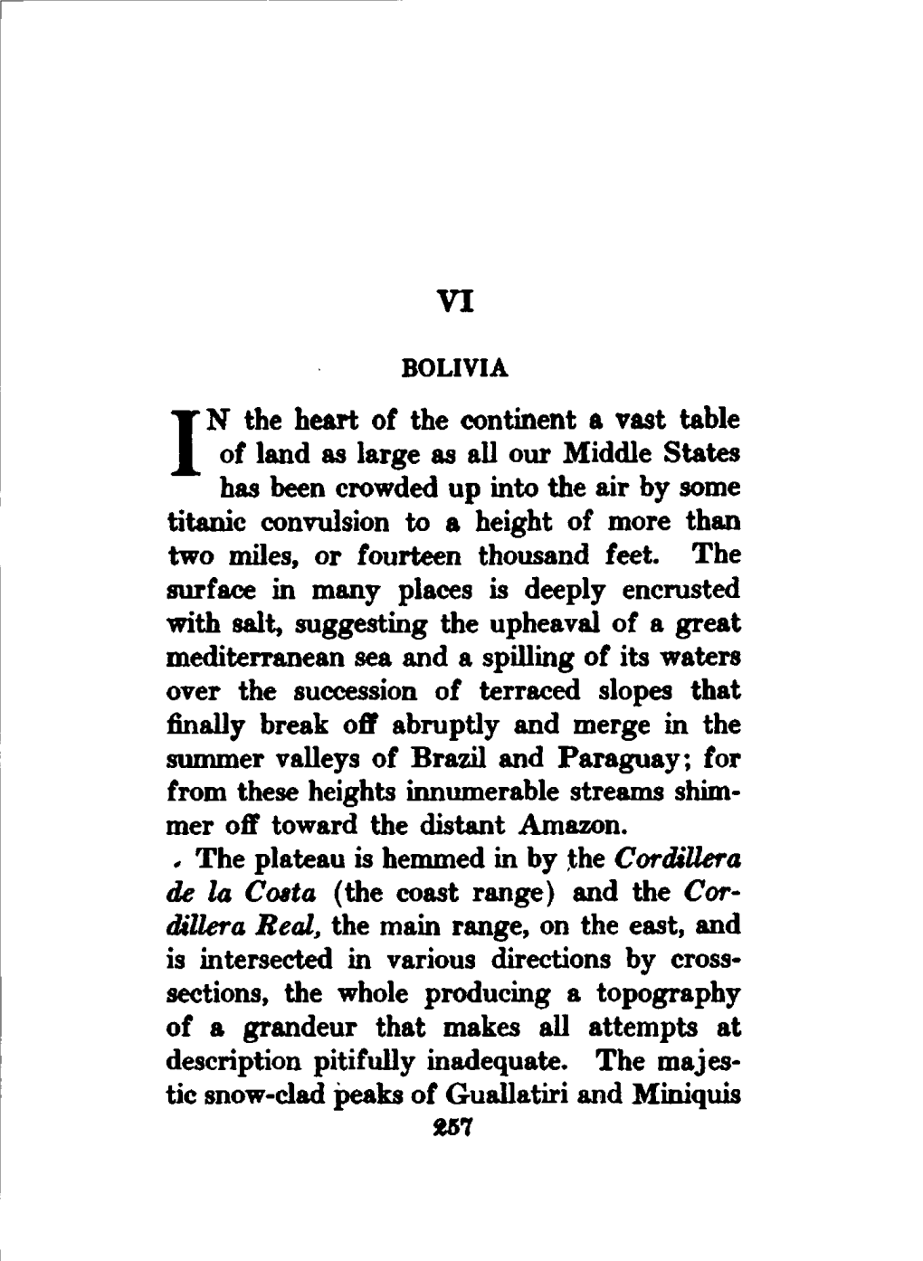 VI I N the Heart of the Continent a Vast Table of Land As Large As All Our