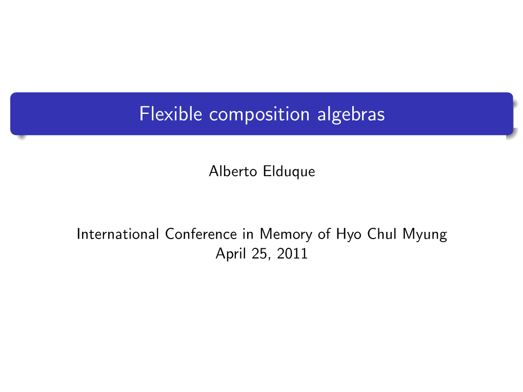Flexible Composition Algebras