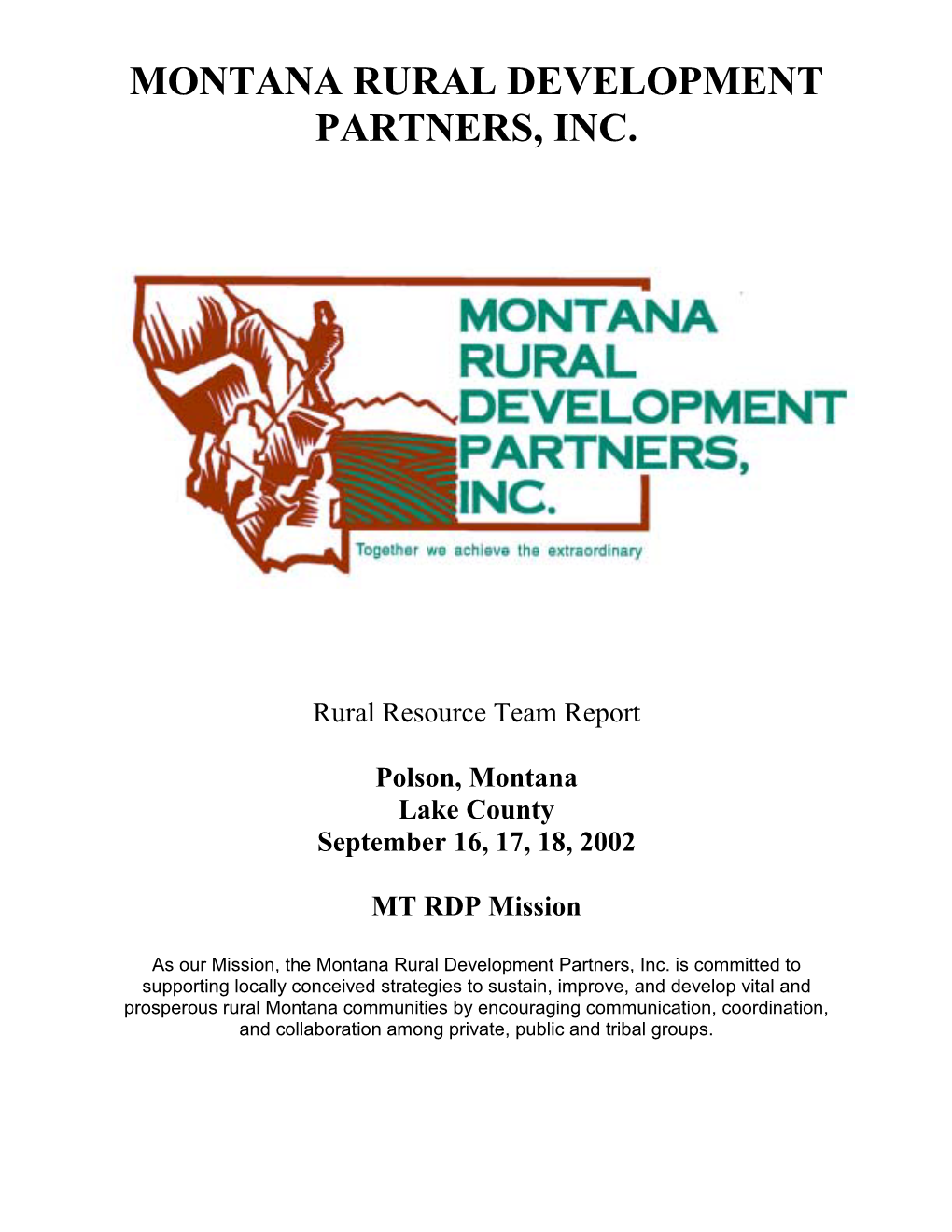 Montana Rural Development Partners, Inc